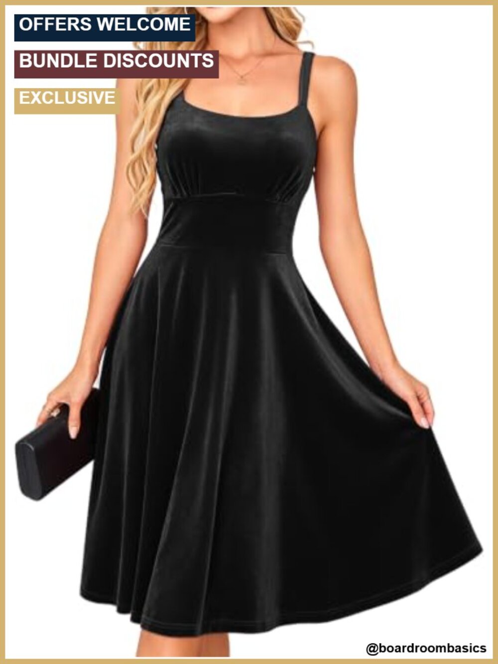 Velvet Midi Dress Sleeveless Spaghetti Strap Ruched Waist Pocket Cocktail